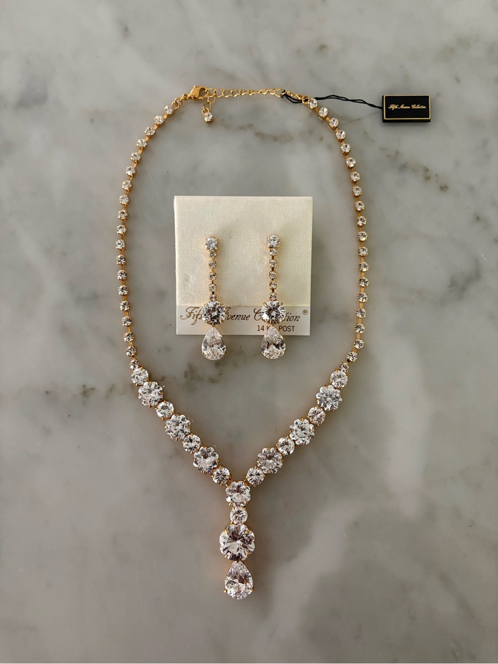 Fifth Avenue Collection What a Night Cubic Zirconia Necklace Earring Set - NWT